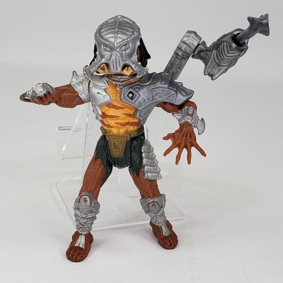 Complete 1993 Kenner Aliens vs Predator Cracked Tusk Predator Action Figure 90s - Picture 2 of 9